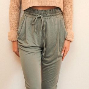 Olive green lounge pants SMALL